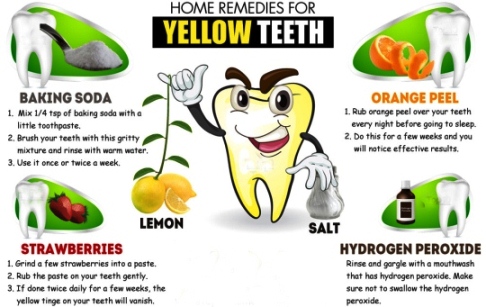 how do you get rid of yellow teeth at home