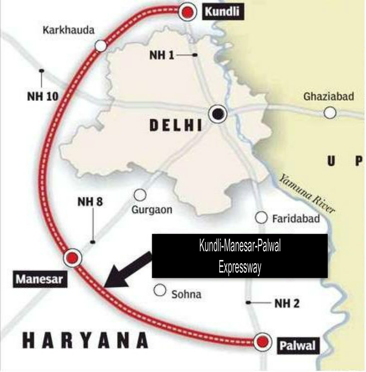 Kundli-Manesar-Palwal Expressway opens for vehicular traffic.