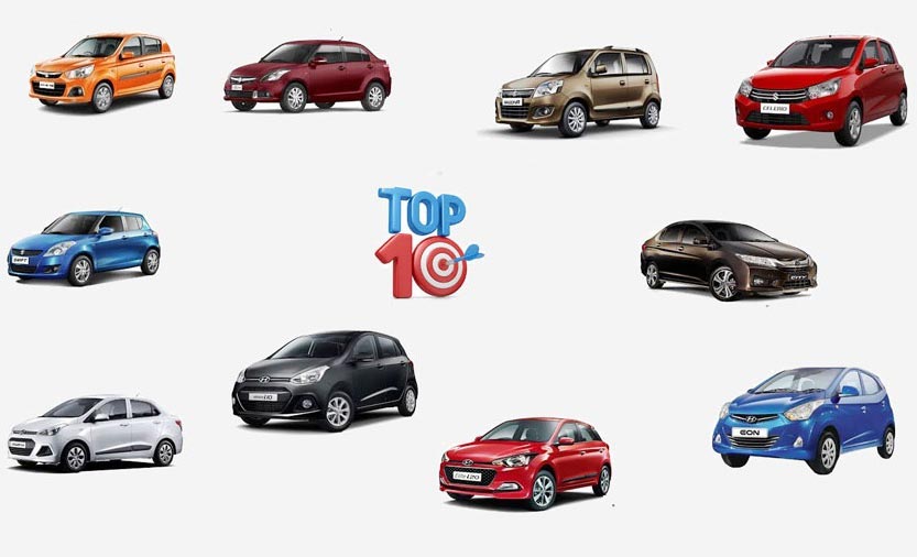 Top 10 cars sold in India in financial year 2015-16.