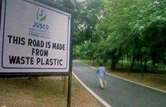 Plastic waste now to be used in road construction, will save money and help to dispose the plastic.