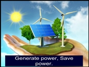 Save electricity by generating electricity by "Solar Energy."